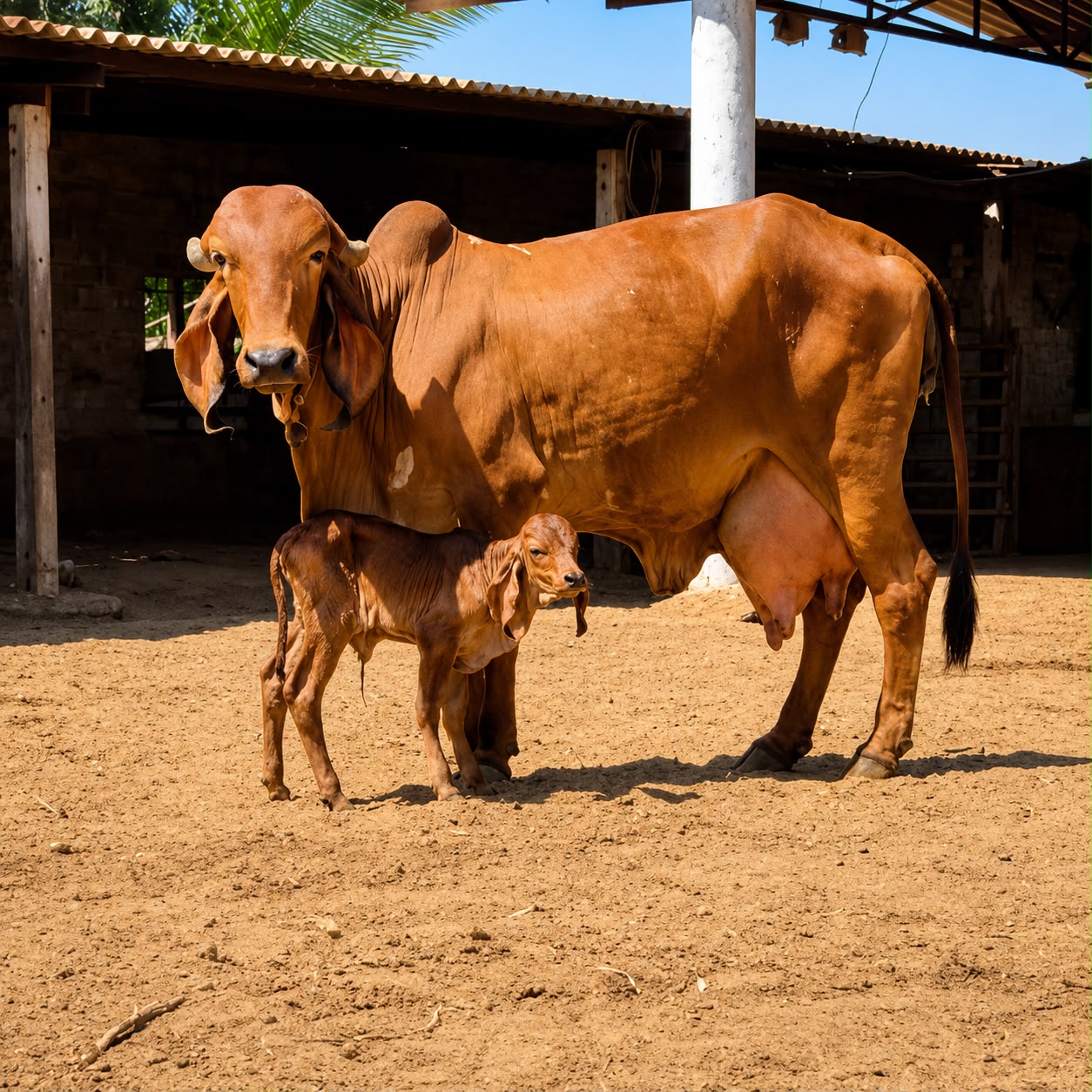 Vandita mother cow with calf